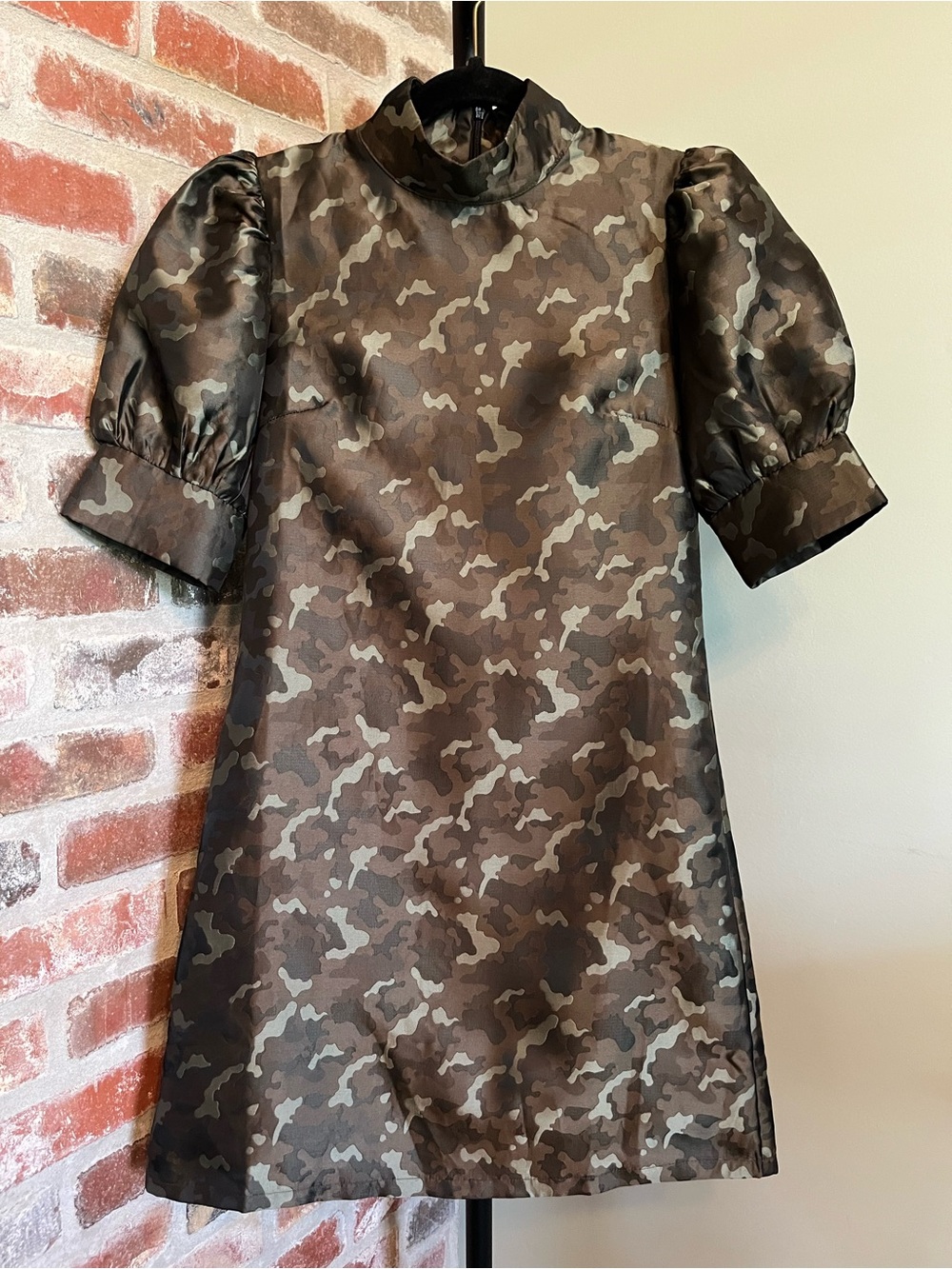 SEN green camo dress | size XS